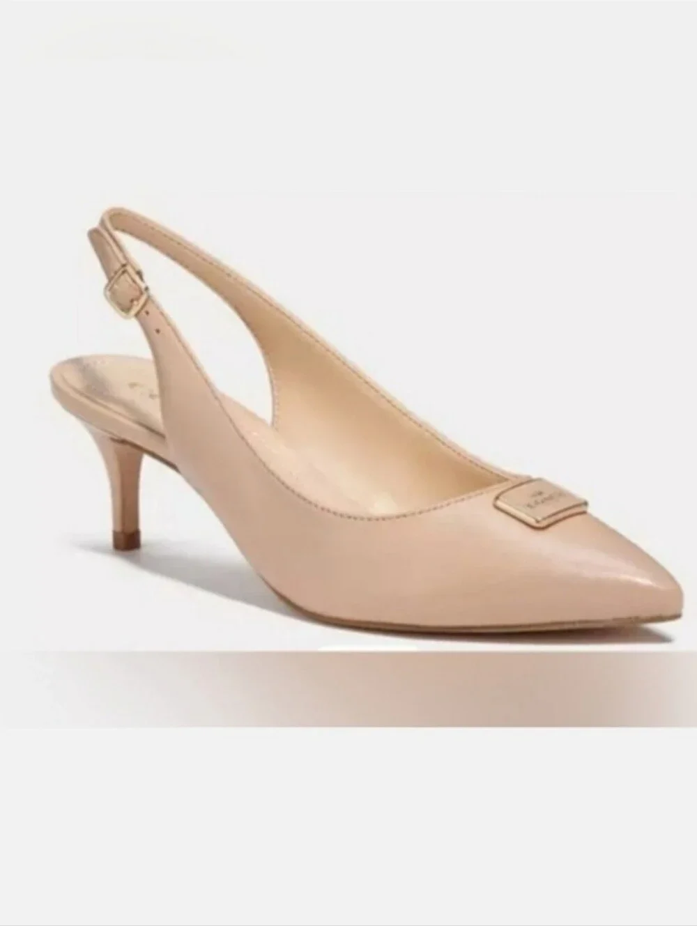 Coach Jillian Slingback Classic Low Heel Closed Toe Neutral Color Women's 9.5